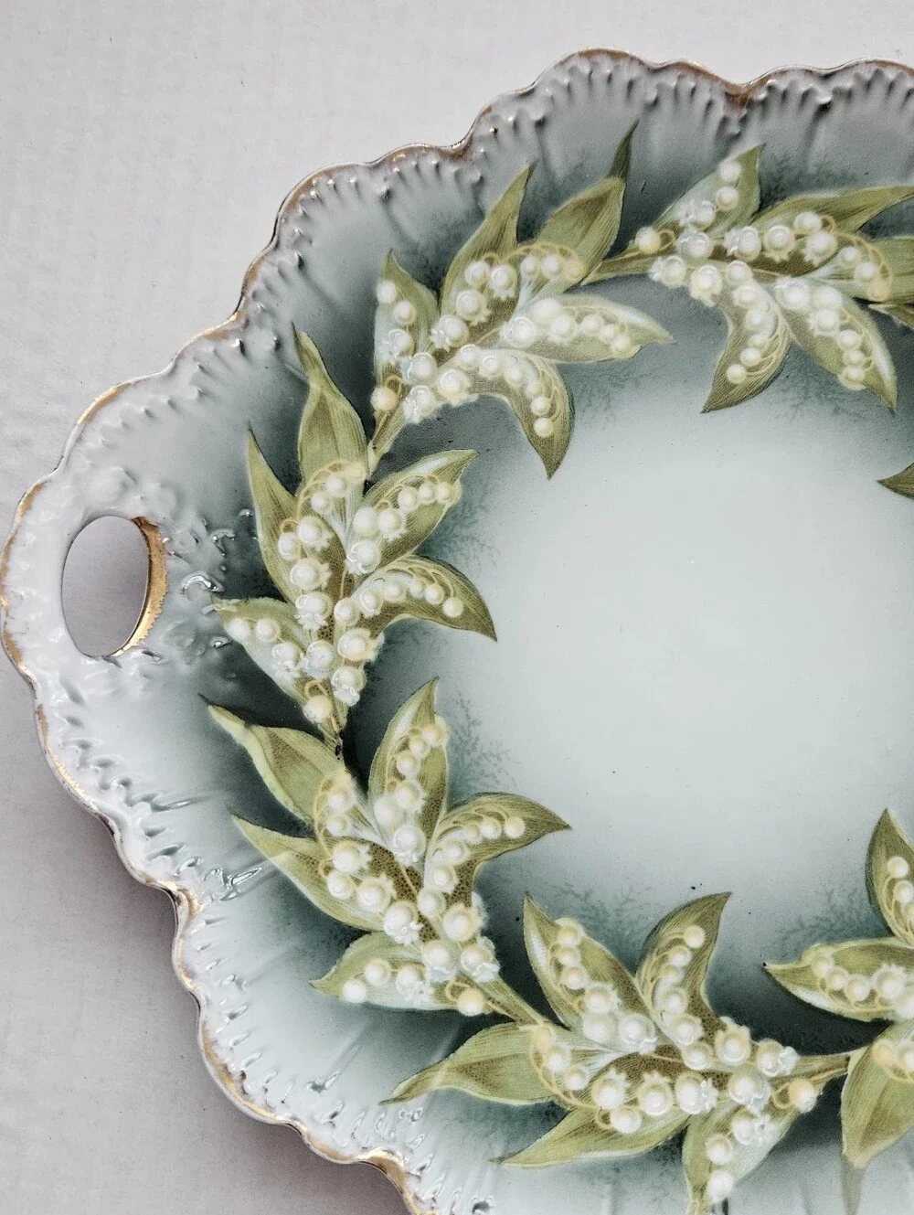 Vintage RC Rosenthal Bavaria Monbijou Lily of the Valley Hand Painted Gold Trim
